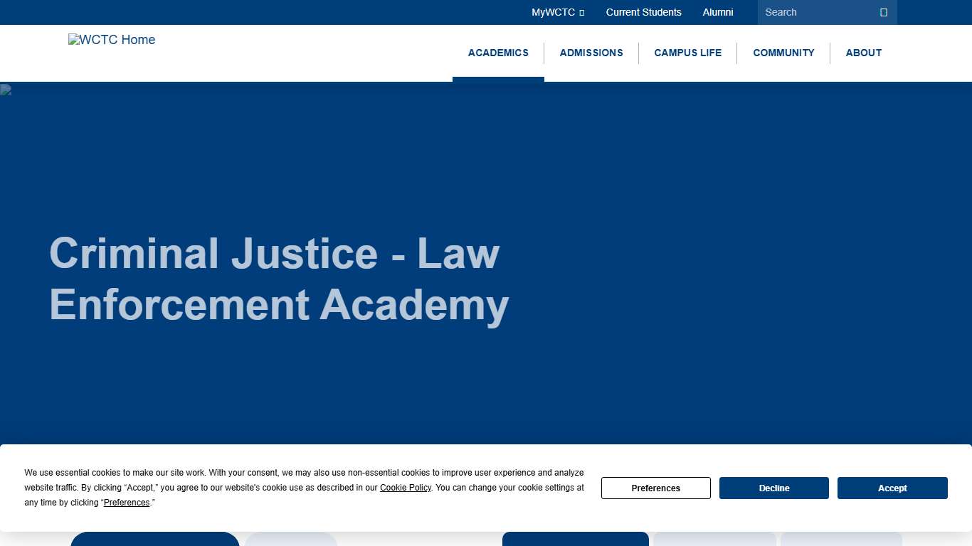 Criminal Justice - Law Enforcement Academy